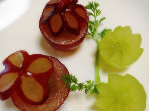まるごとぶどうの飾り切り♡